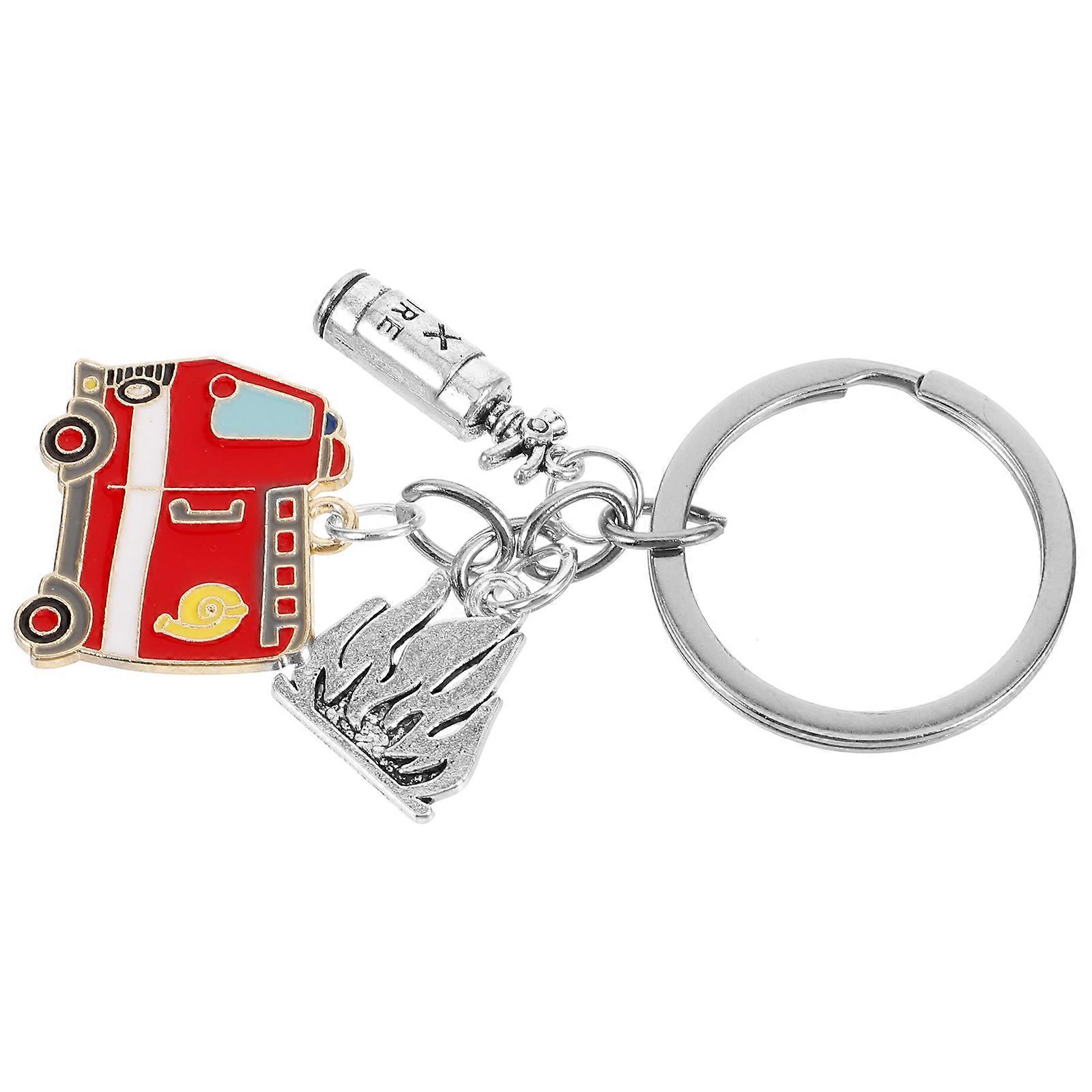 Firefighter Keychain 3Pcs Fireman Keyring for Creative Key Holding