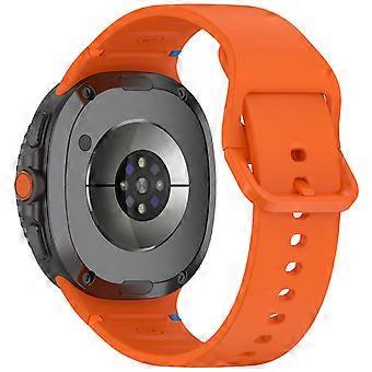 Uhrenarmband für Samsung Galaxy Watch8 44mm 40mm Watch8 Classic 46mm Stitching Line Decor Silikon Str
