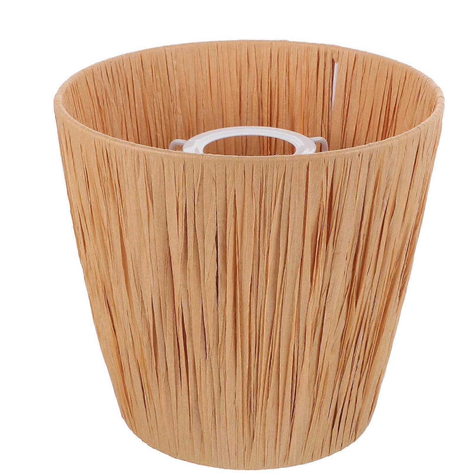 4Pcs Brown Paper Lampshade Replacement Floor Lamp Shade for Home Use
