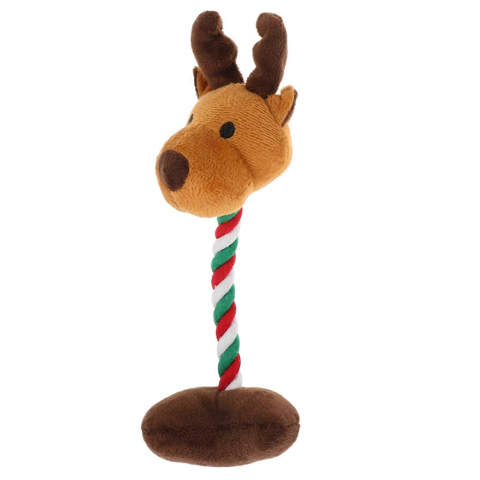 Christmas Squeaky Dog Toy Durable Teething Chew For Puppies Lightweight Safe Material Festive Design For Holiday Fun