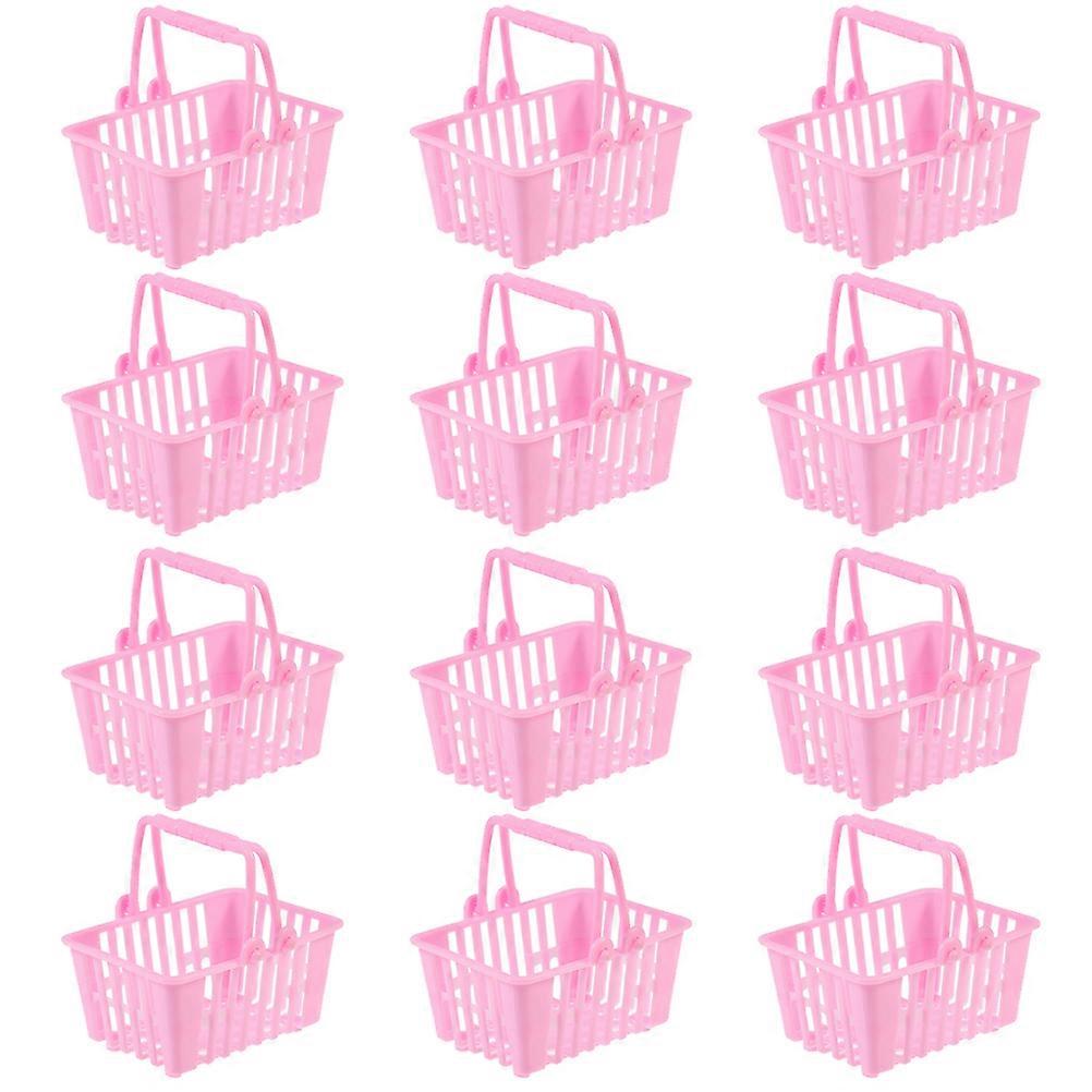 Mini Candy Shopping Baskets for Kids Playing House 12Pcs Plastic