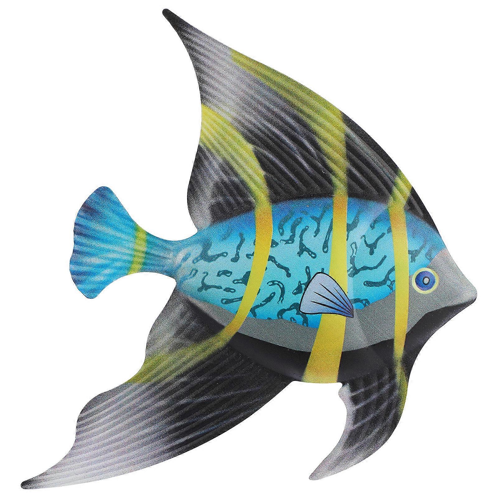 Iron Wall Art Fish Hanging Decorations for Home Hanging Decor 2Pcs Blue