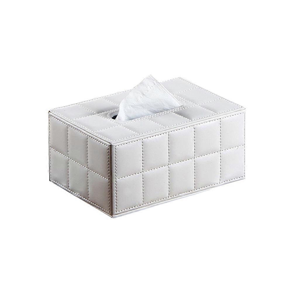 Towel Storage Box PU Tissue Box for Organizing Paper 3Pcs White