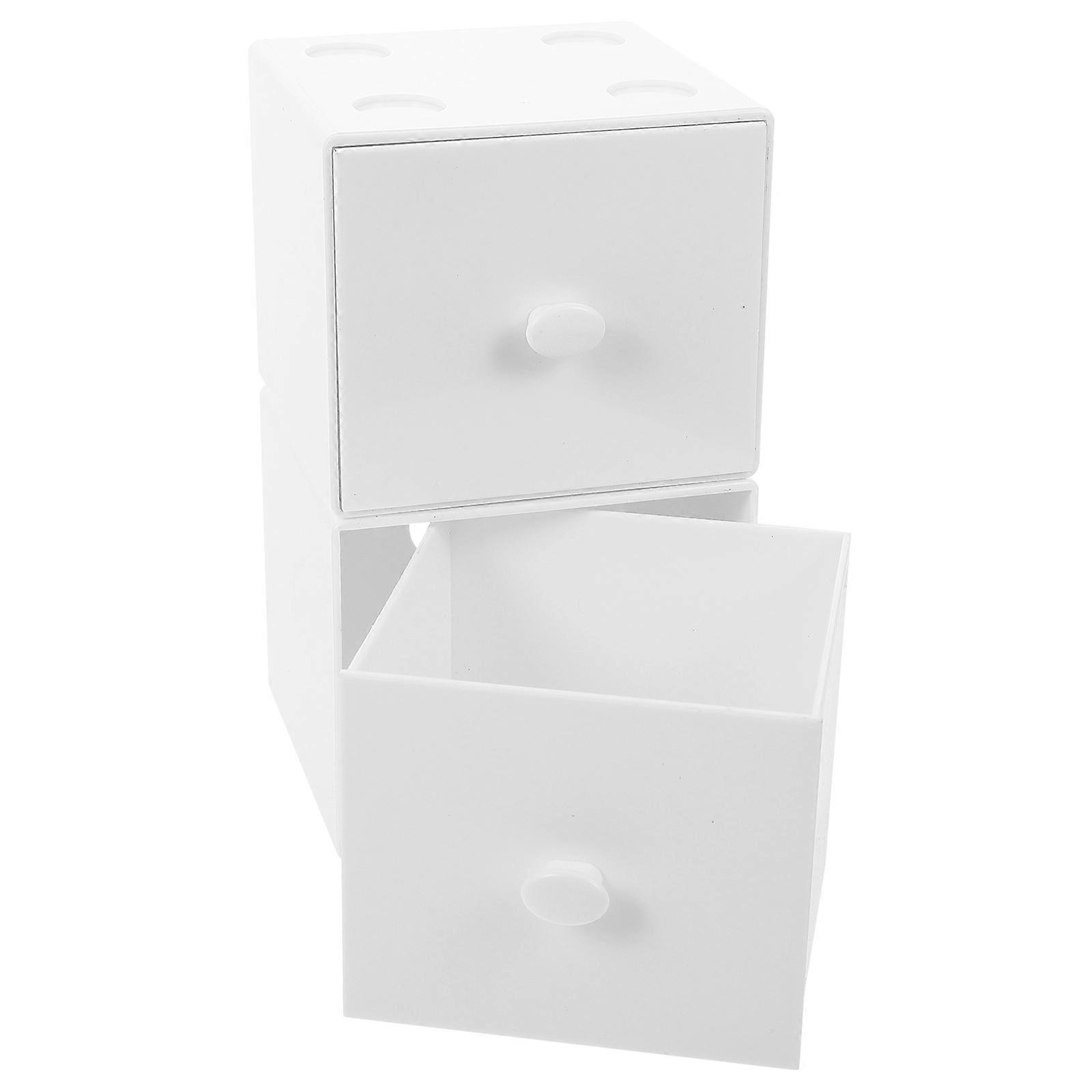 Jewelry Storage Box And Makeup Organizer For Home Use 4Pcs Rectangular Stackable Design Ideal For Cosmetic Users