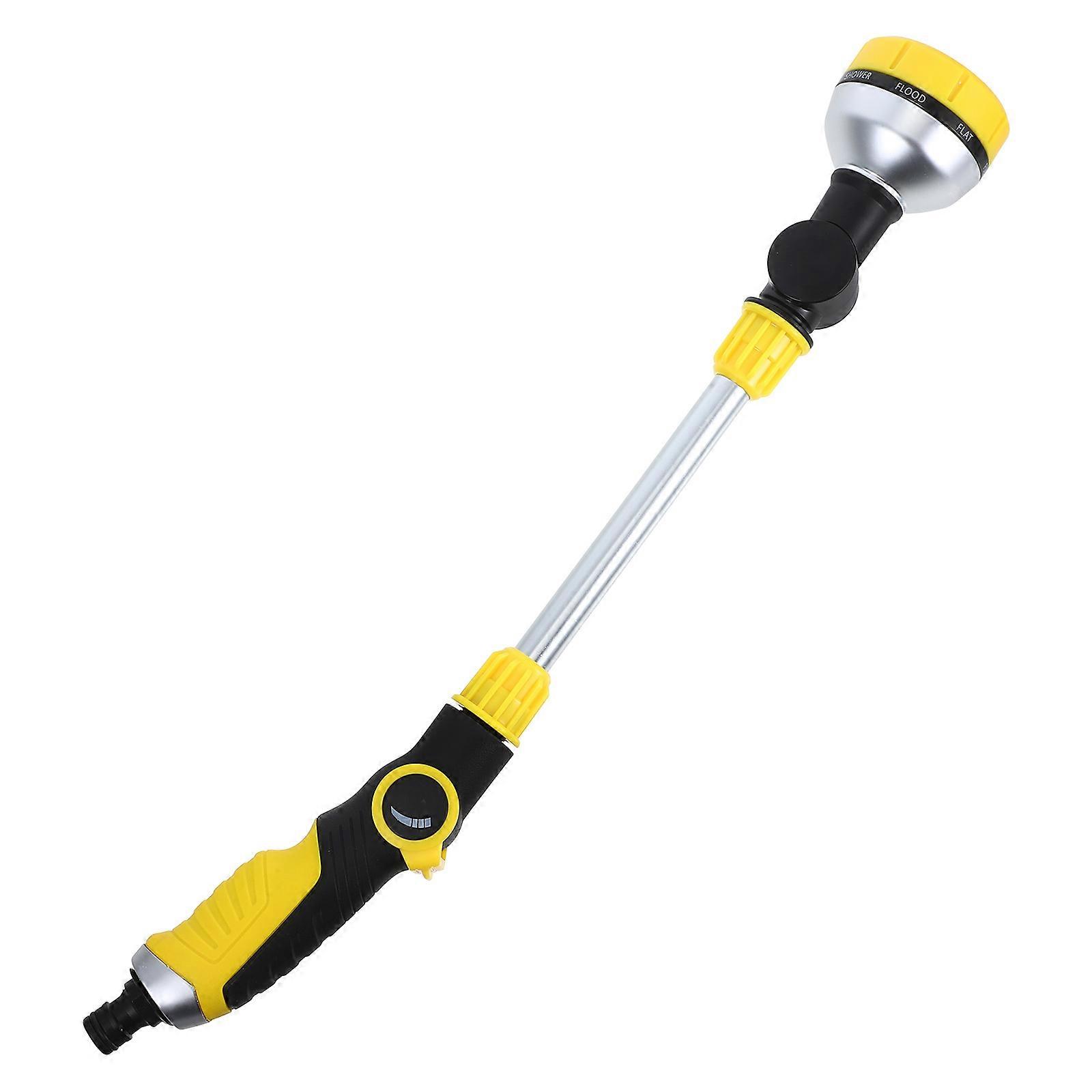 Long Hose Nozzle Wand Sprayer For Lawns And Vegetables 4Pcs Multifunctional Irrigation Tool Yellow ABS Material