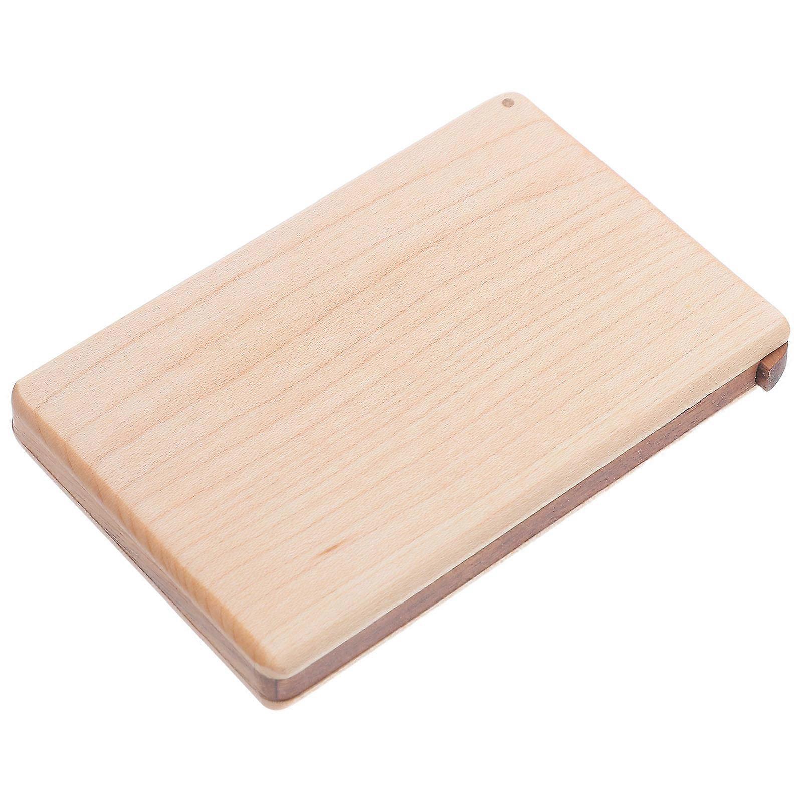 Business Card Case Wood for Storage Use 4Pcs Compact Card Holder for Travel