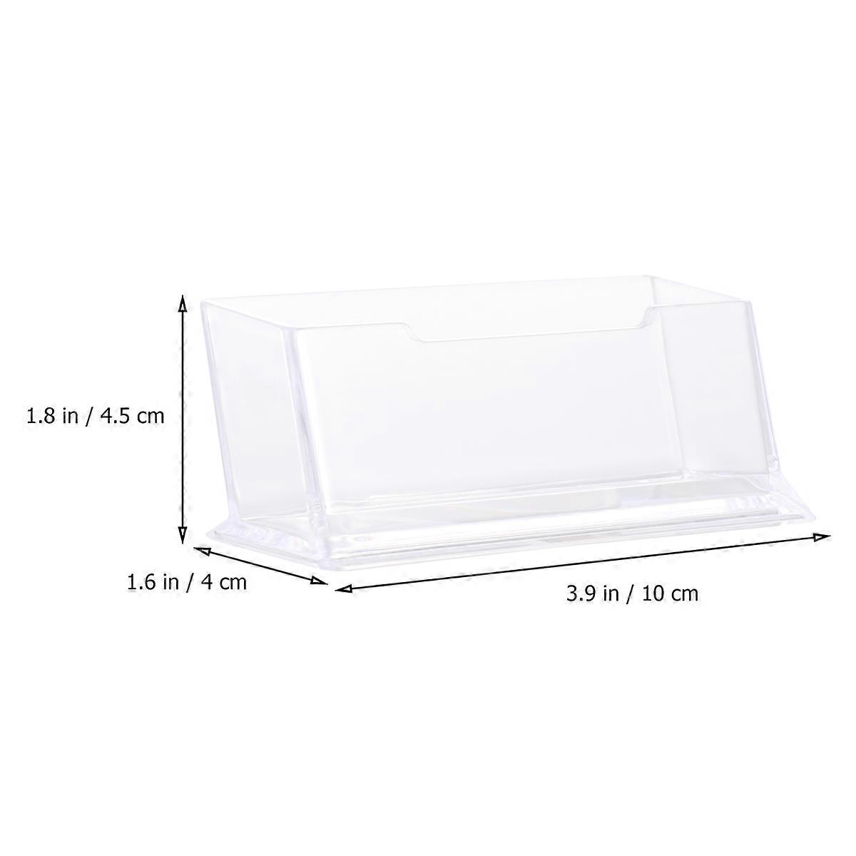 Tabletop Business Holder Display Stand Rectangular Shape Transparent Color Storage For Offices 6Pcs