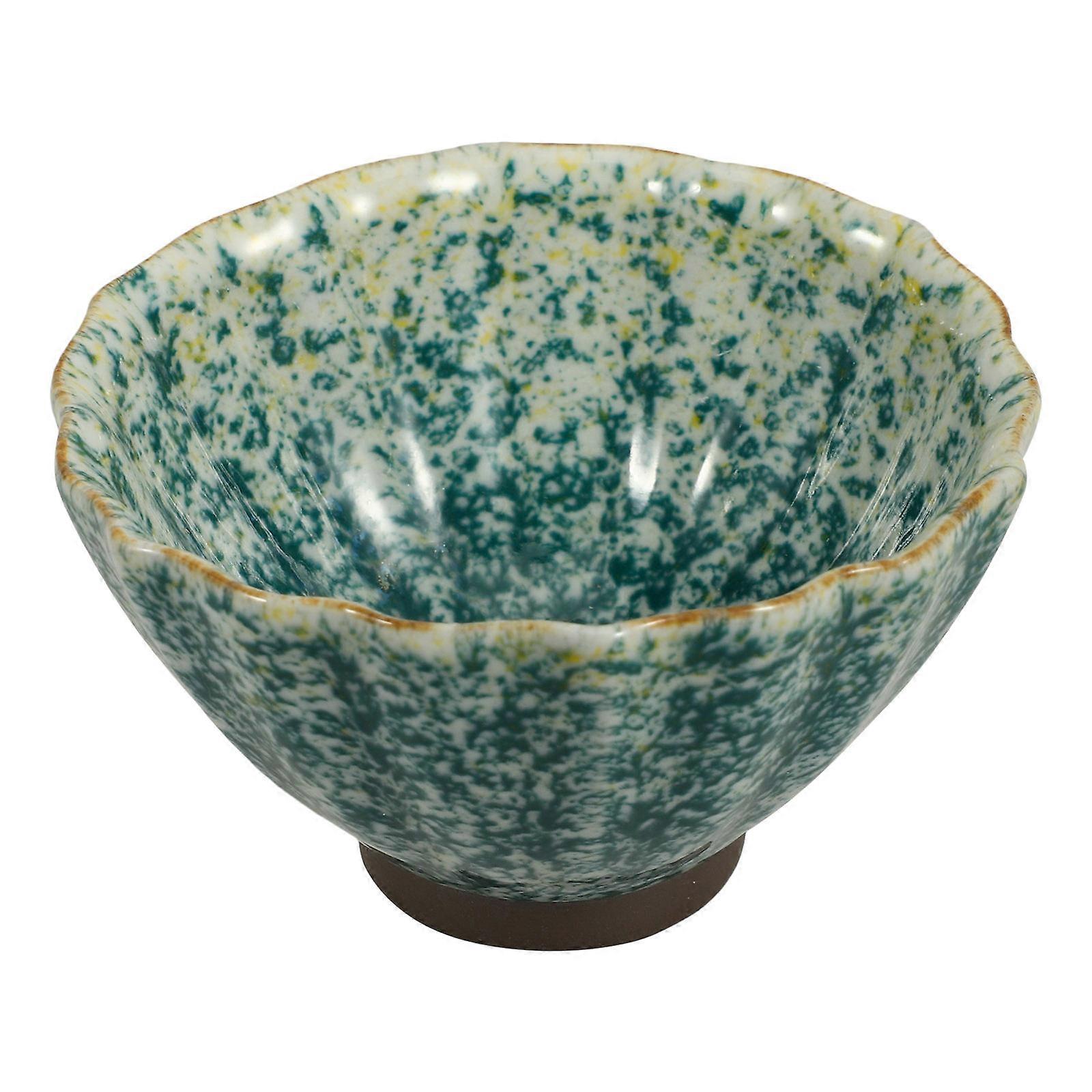 Chinese Style Ceramic Teacup Set 4Pcs For Home Cafes And Restaurants Green Color Designed For Drinking And Enjoying Tea