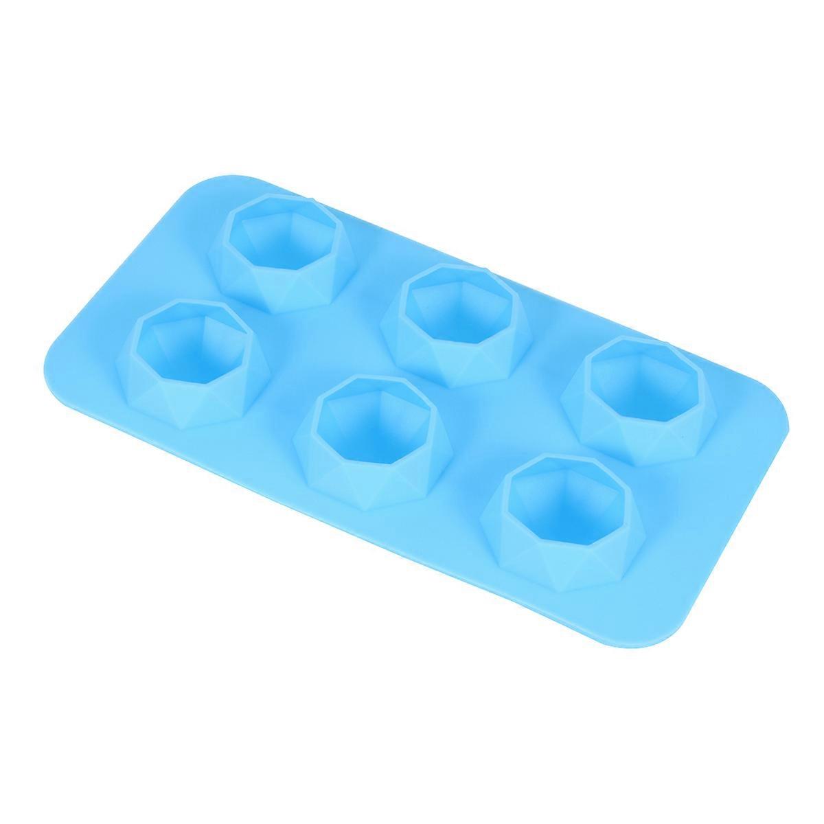 Ice Lattice Mold Silicone Diamond Shape for Ice Making 2Pcs Sky Blue