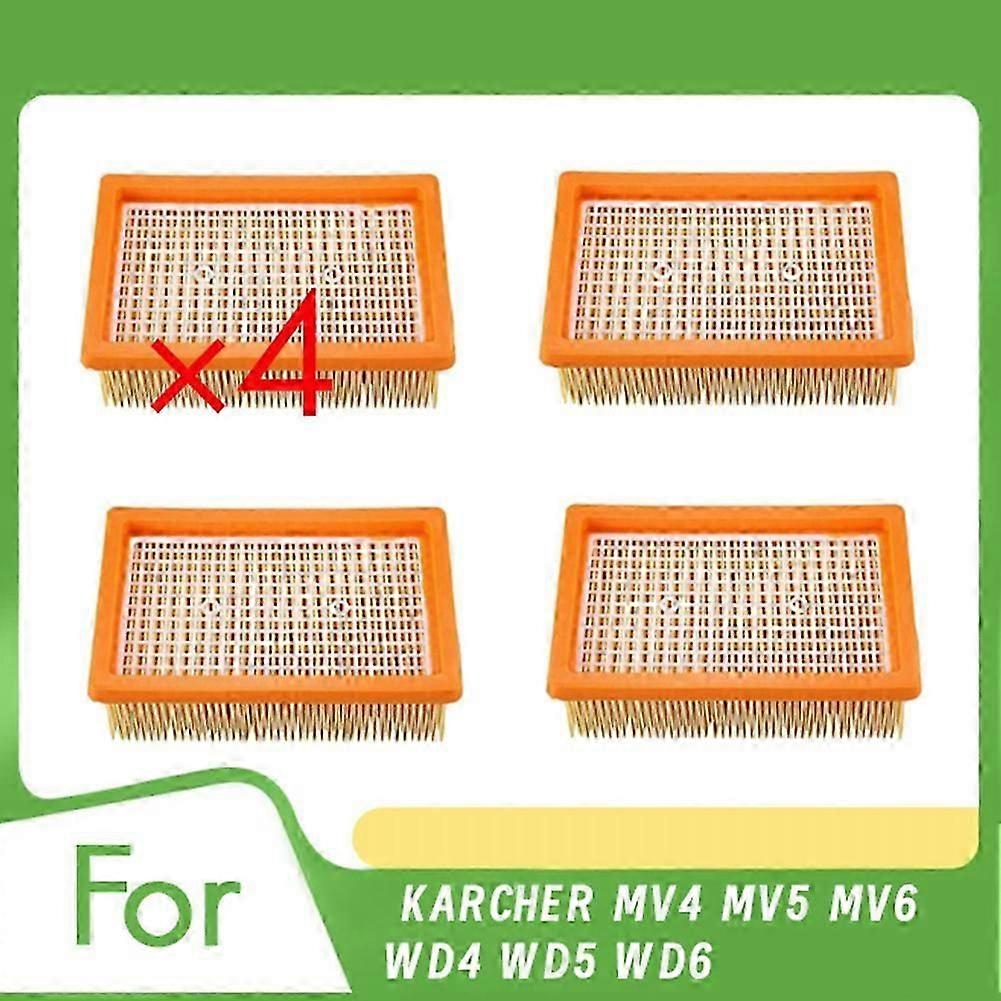 4 Stück 2.863-005.0 Hepa-Filter für KARCHER MV4 MV5 MV6 WD4 WD5 WD6 Staubsauger Nass- und Trockensauger