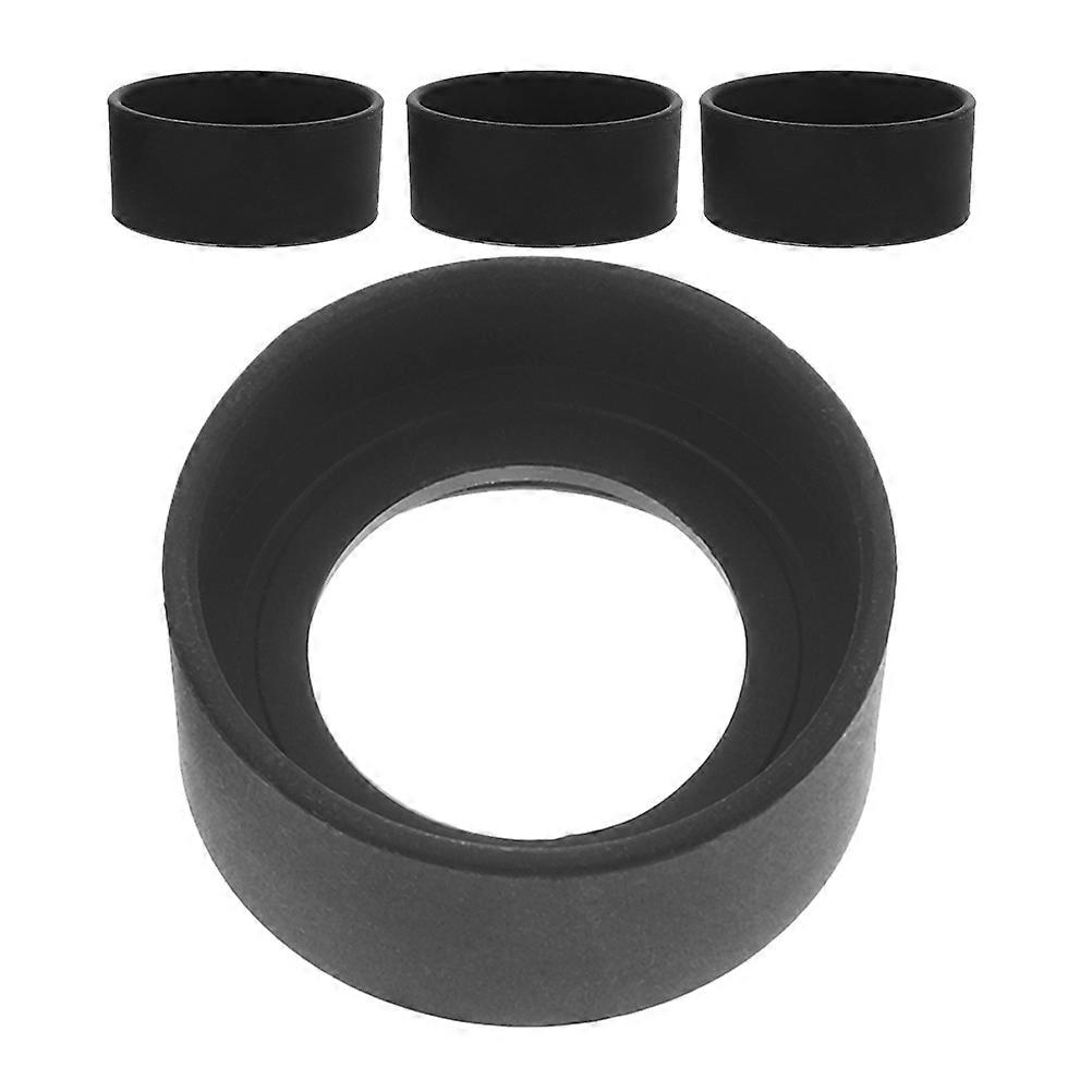 Microscope Protective Rubber Eye Shields for Eyepiece Cover 4Pcs Black