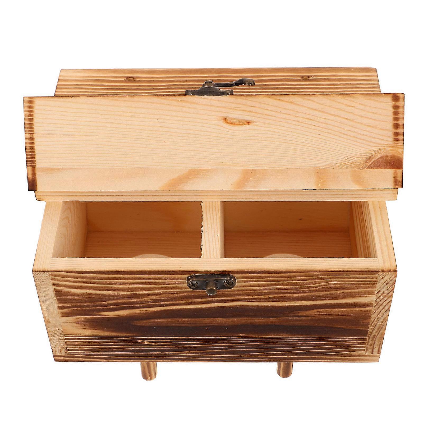 Natural Wood Bird House Parakeet Nesting Box for Breeding 3Pcs