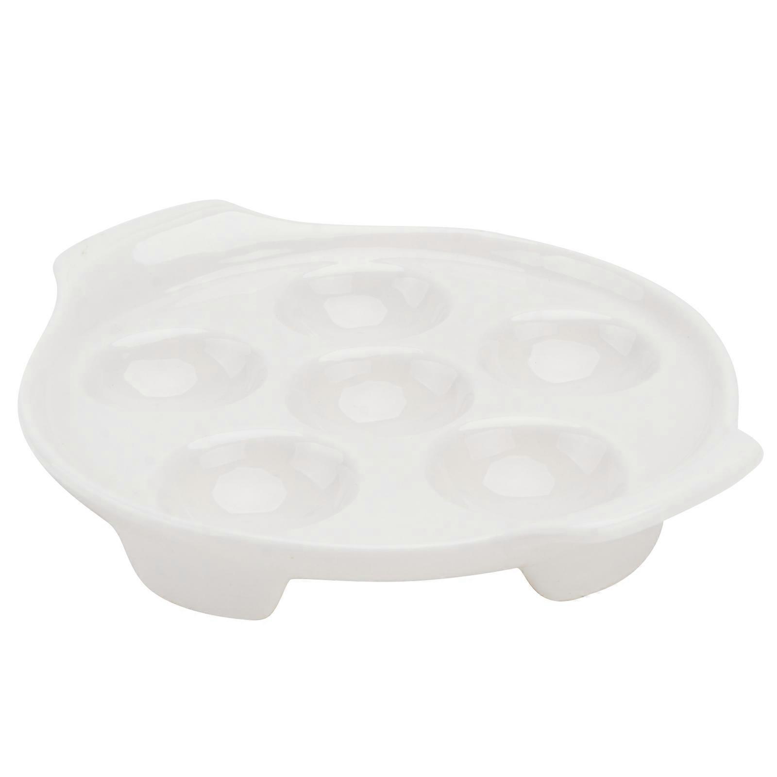 Ceramic Baking Pan Snail Dish for Baking 8Pcs White Barbecue Plate