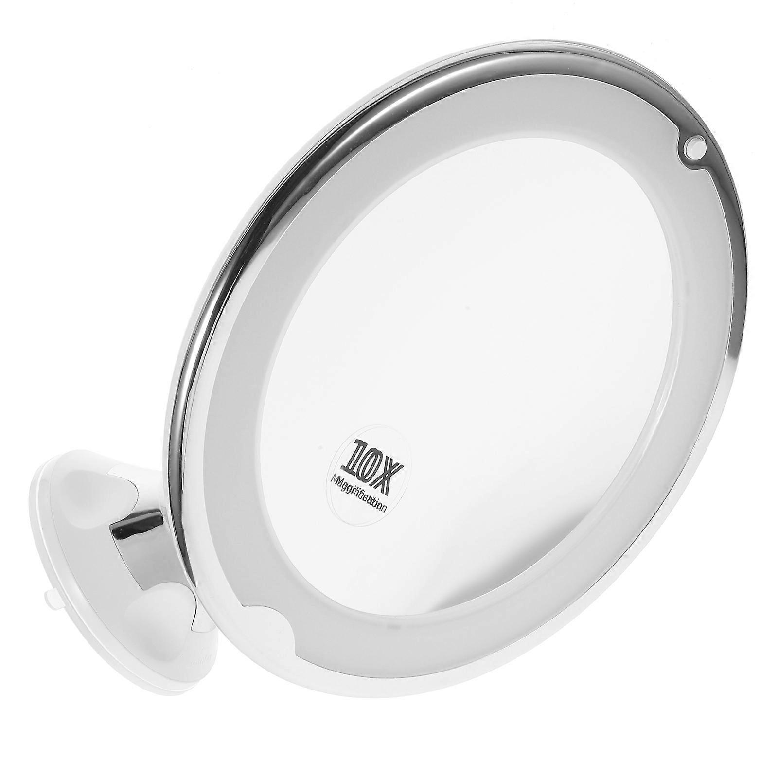 Cosmetic Mirror 10x Lighted Mirror for Makeup 2Pcs Silver Desktop Use