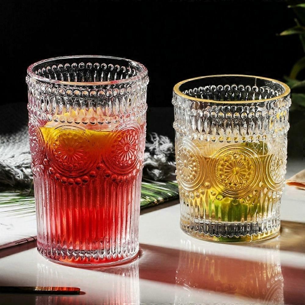Set De 4 Grands Verres à Pied Pasabahçe 'Leafy' - 34 Cl (340 Ml), Hauteur 14 Cm, Pour Cocktails, Eau, Jus - 11