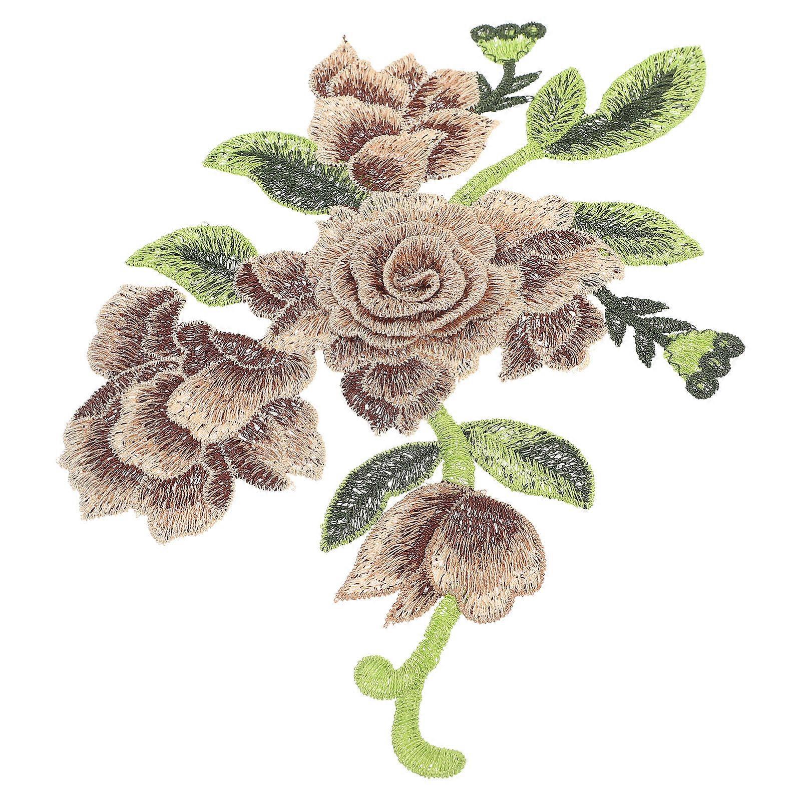 4Pcs Flower Patches Decorative Coat Patches for DIY Use Made of Polyester