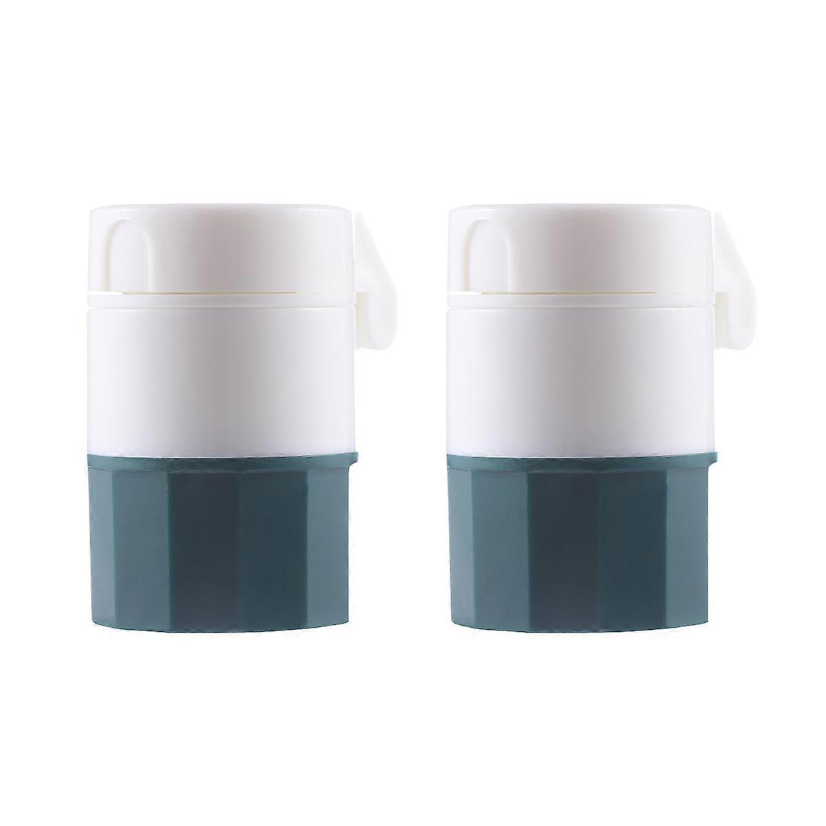 Pill Cutter Box for Medication Divider Convenient 2Pcs Portable Green