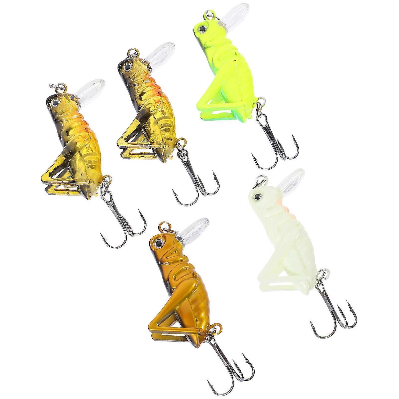 Angelköder Süßwasser Heuschrecke Köder Fisch 3,3 cm 3 g Kunststoff Insektenform Design 5 Stücke