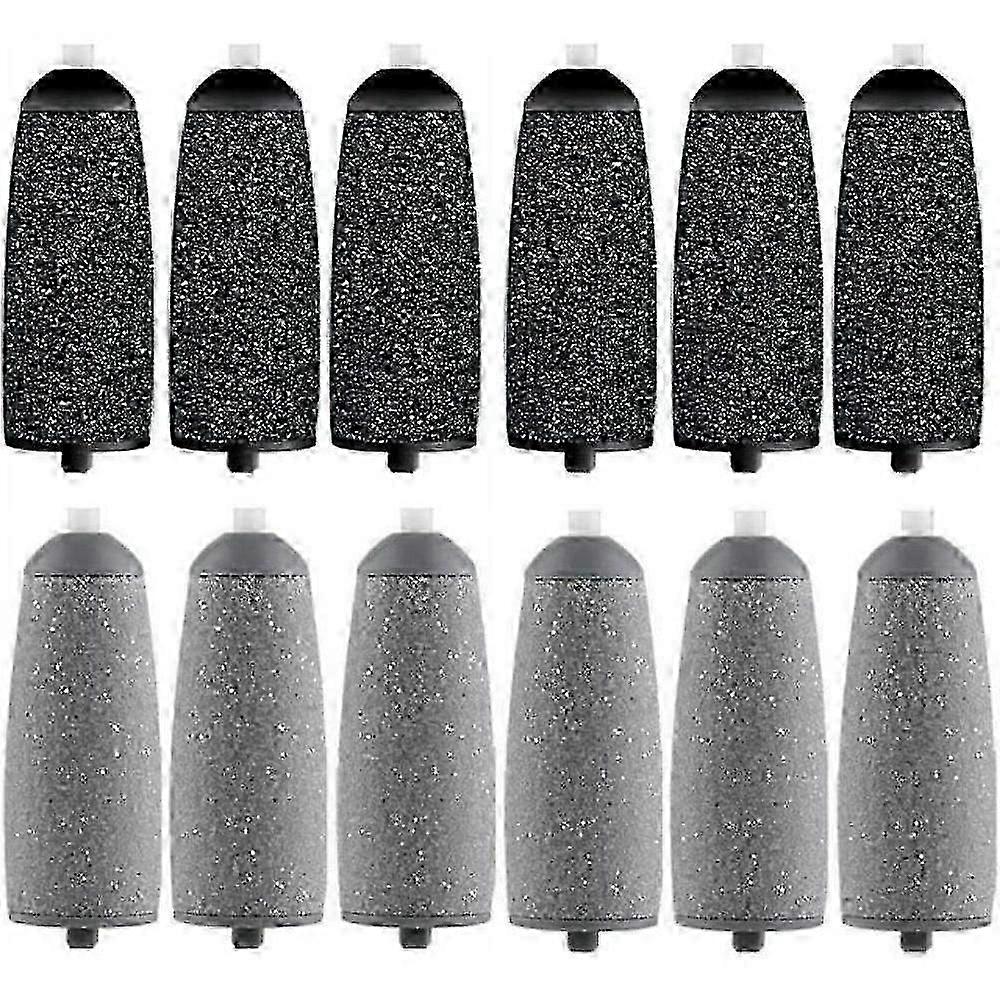 12 Pack Replacement Rollers & Heads for Flawless Pedi Electronic Tool Files, Compatible with Finish Touch Flawless Pedi, Includes 6 Extra Rollers