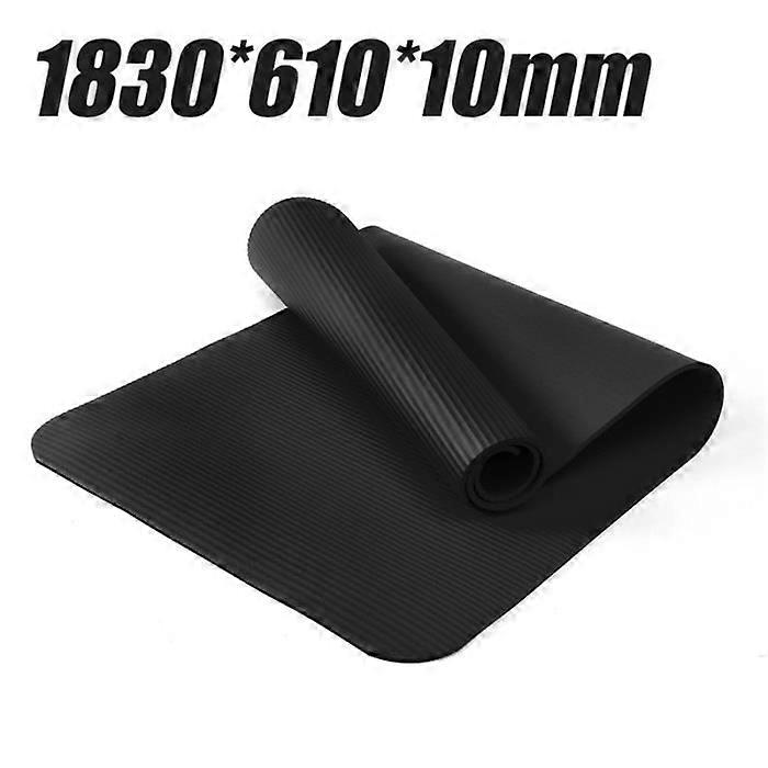 TEMPSA - מזרן יוגה להתעמלות - 1830x610x10 מ"מ - נגד החלקה - שחור