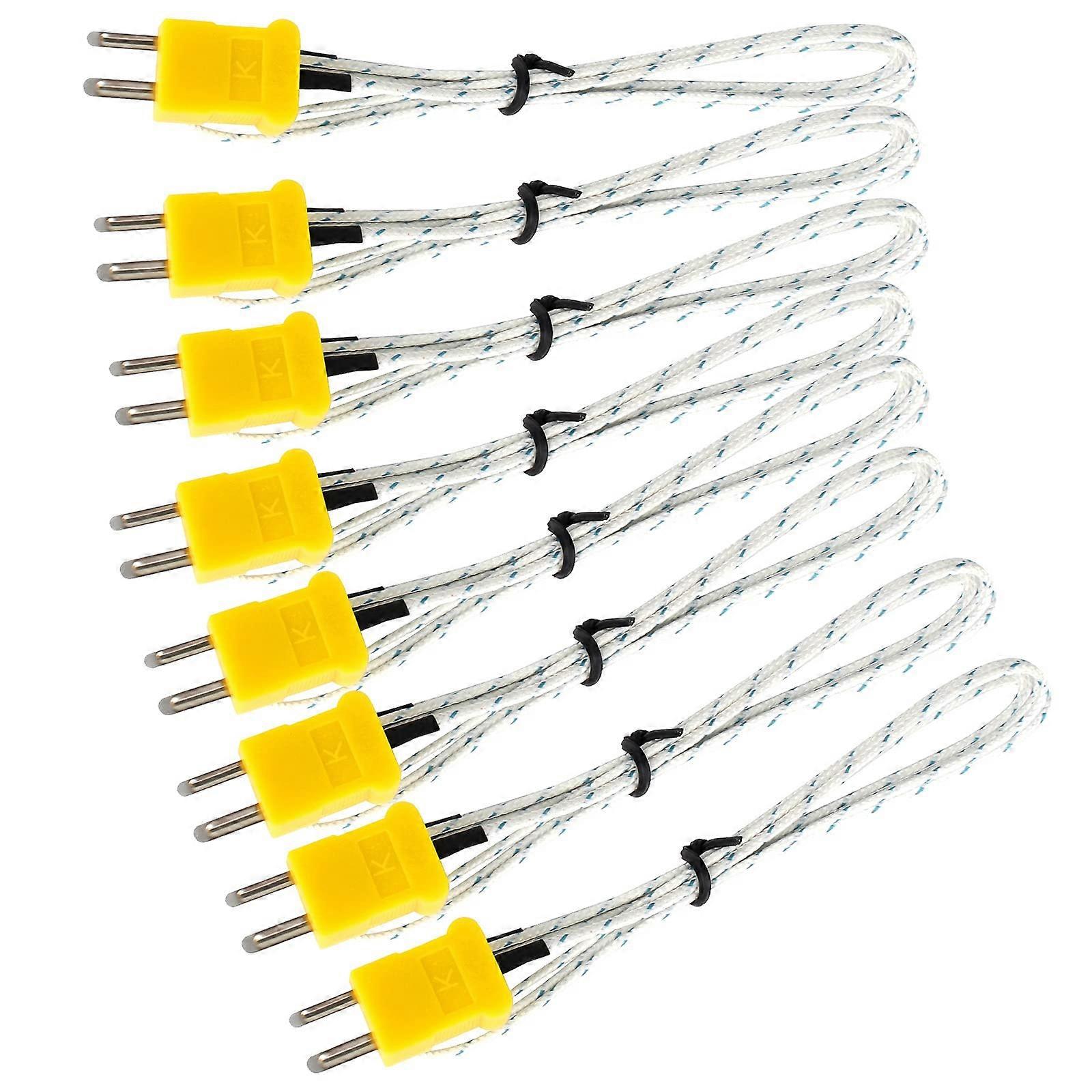 K Type Thermocouple 1M Probe 8Pack Type K Wire Thermocouple Connector Temperature Sensor 50 to 400C