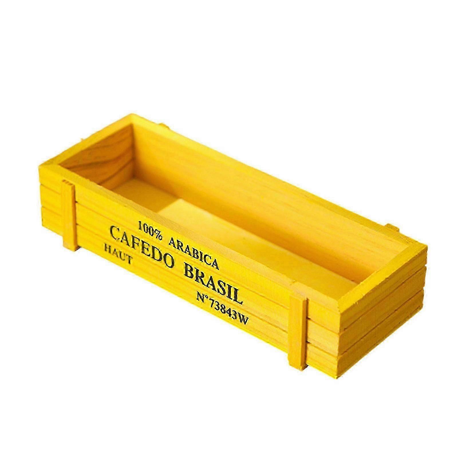 Garden Decors Troughs Decorative Pots Succulents Boxes Rectangle Vase Vintage Crates Wood Flower Pot Home Decorative miao7