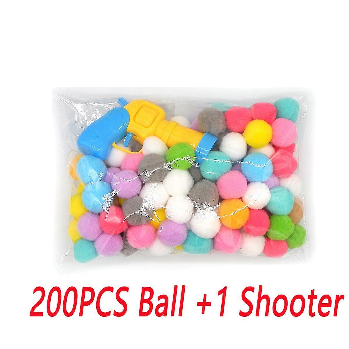 Cat Toy Ball Interactive Launch Training Toy For Pet Puppy Dog Kitten Creative Mini Shooting Gun Games Stretch Plush Ball Toys