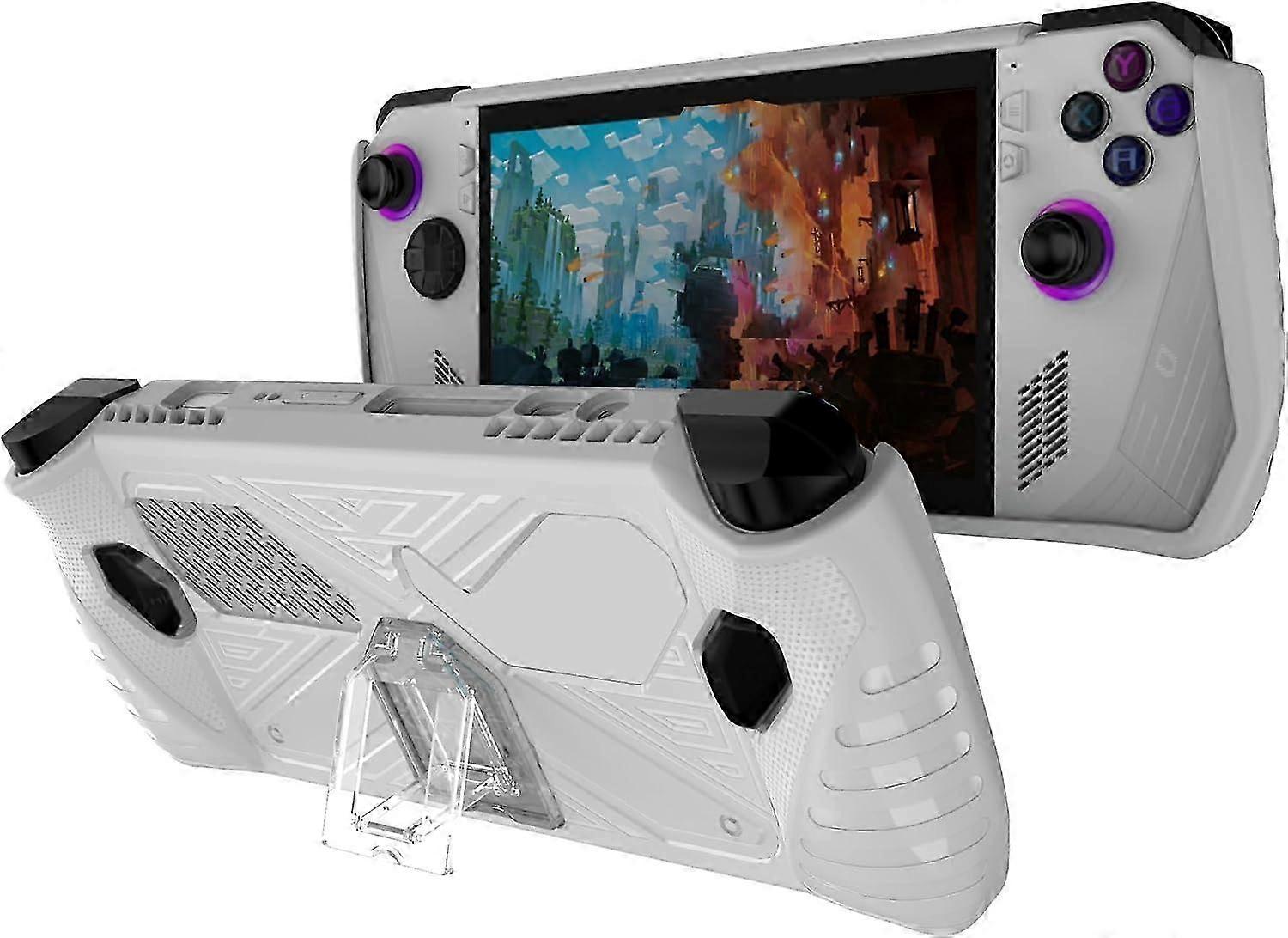 Protective Case for Rog Ally with Kickstand,with Foldable Stand Accessories, Shockproof Non-Slip Anti-Collision White 25-26s