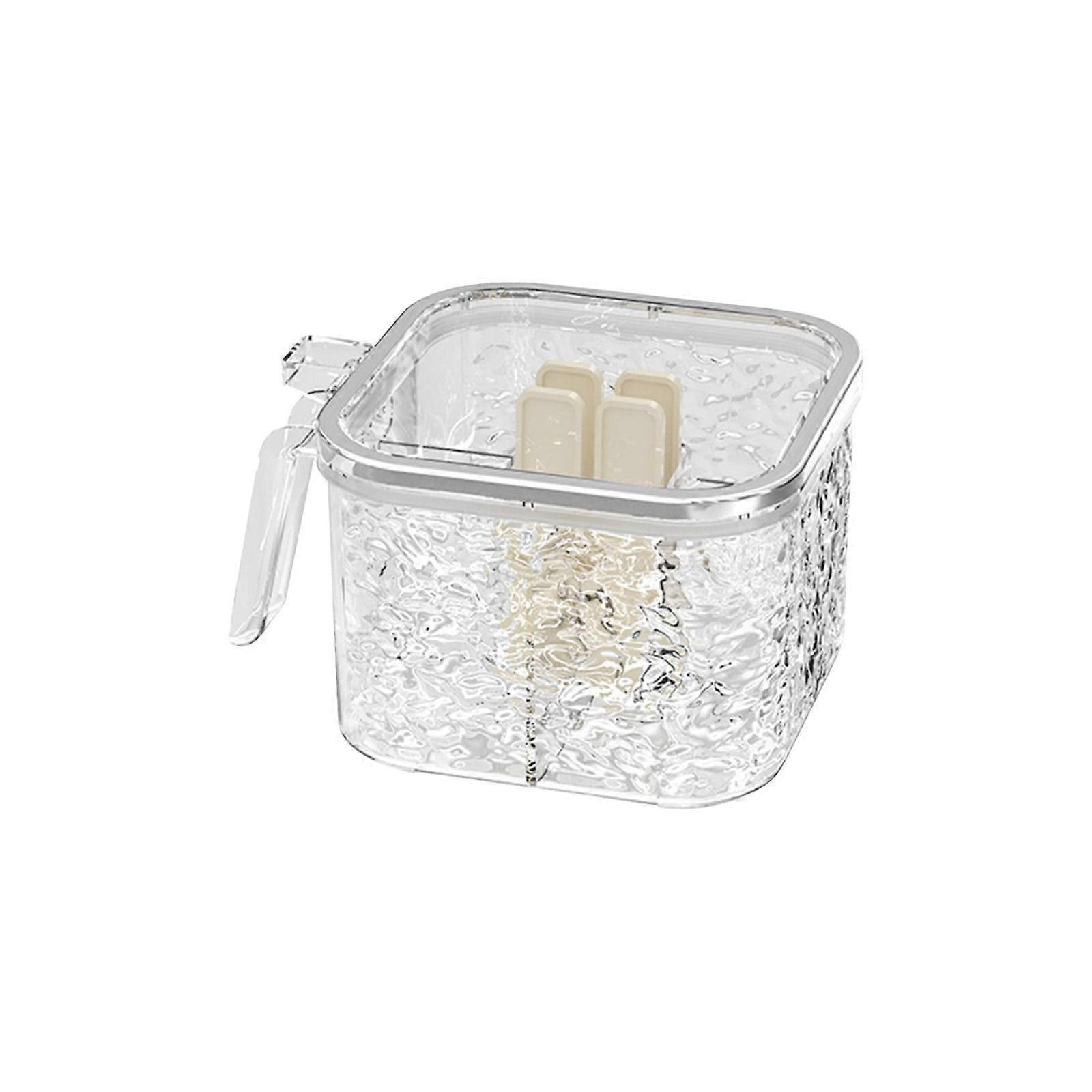 Glacier Pattern Seasoning Jar with Shaker, Compatible with MSG & Condiments, Kitchen Storage & Organization Box