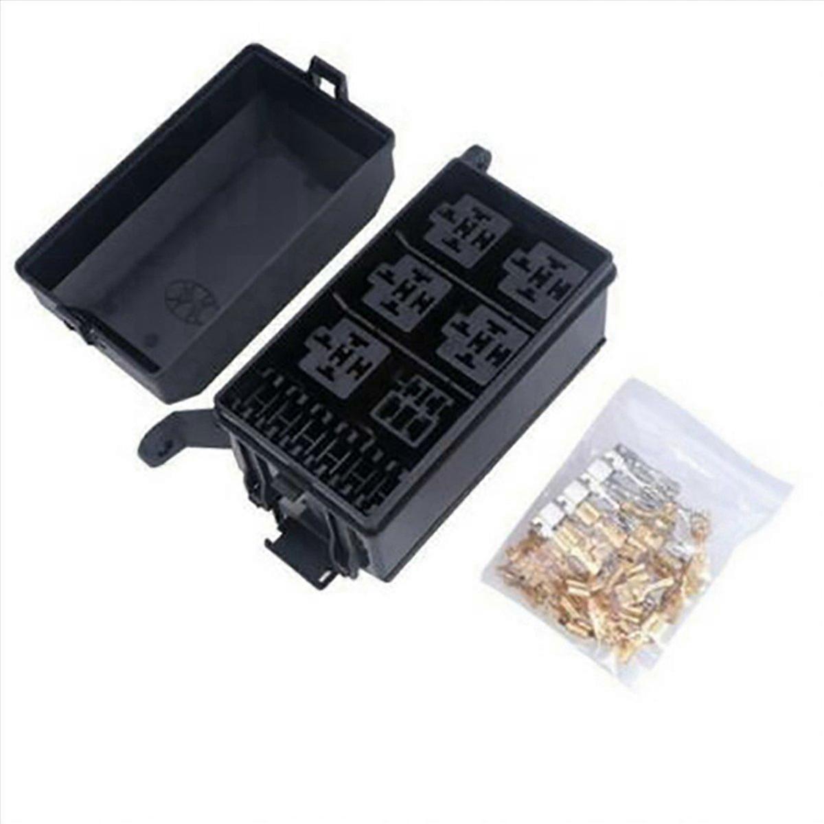 Fuse-Relay Box 5-Fuse Holders 6 Relay Block Holders Fuse-Block 12V