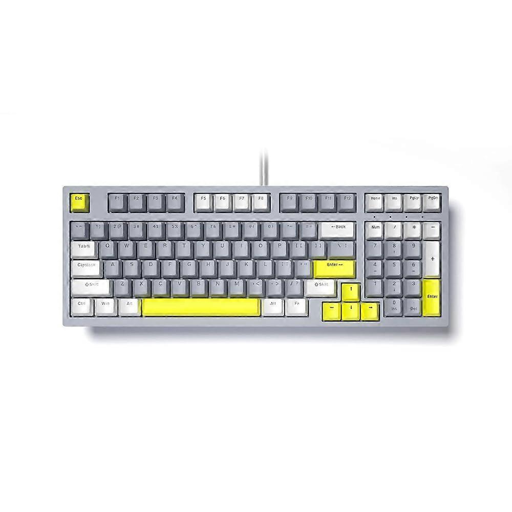 RGB Mechanical Keyboard 97 Key Blue Switch Compact Anti Ghost Full Key 18 Lighting Modes Ergonomic For Windows Mac