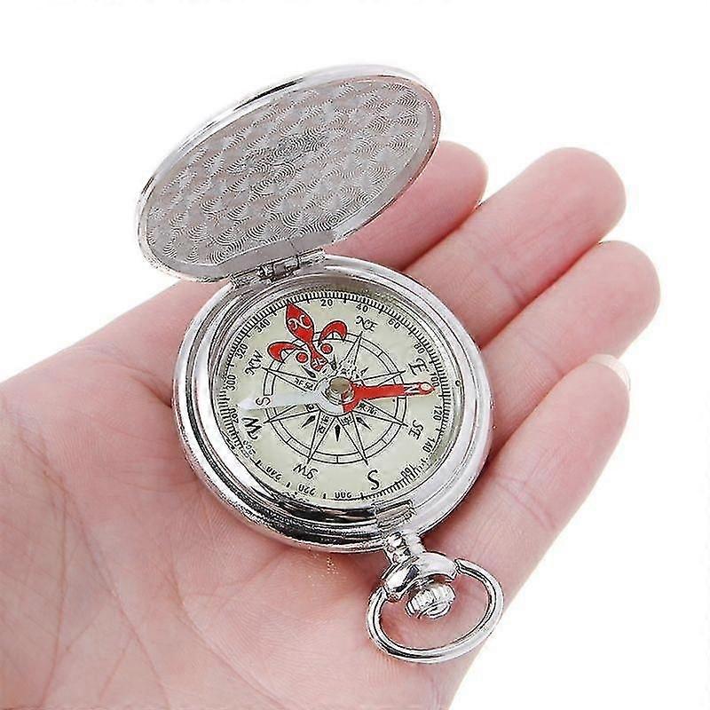 Pocket Watch Flip Compass Portable Hiking Navigation Keychain|Compass