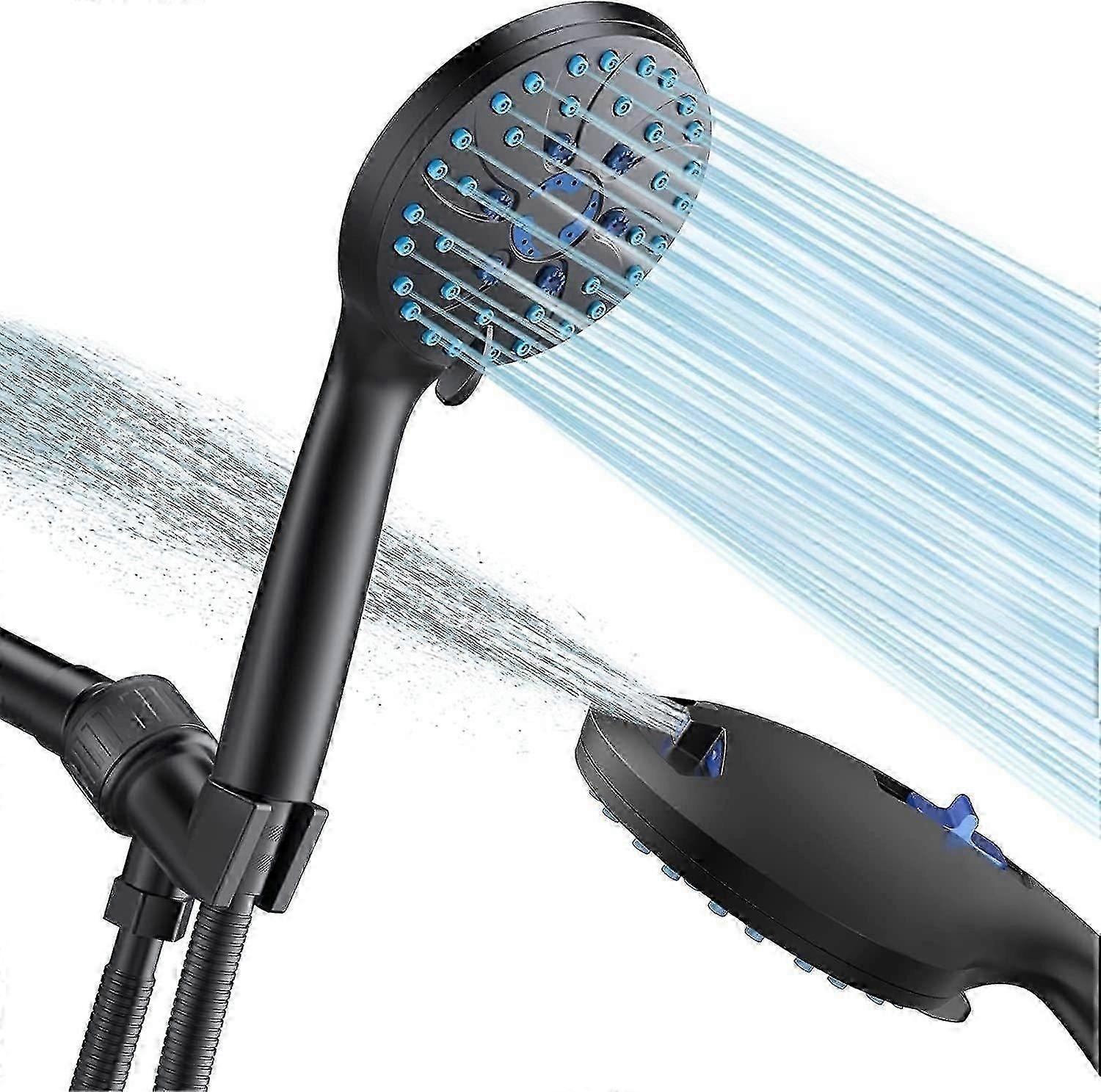 Handheld Shower Head - Anti-Clog Nozzle with Built-in Powerful Rinse Function