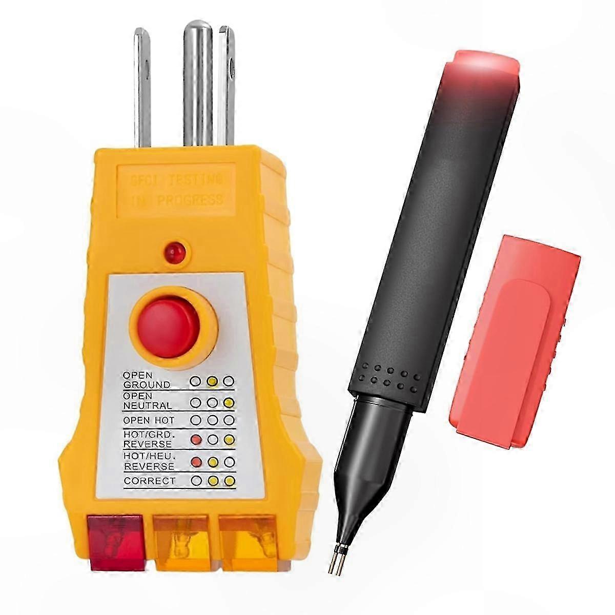 Electrical Outlet and Pen Tester Kit for Safety and Conductivity Checks - US Plug Compatibility
