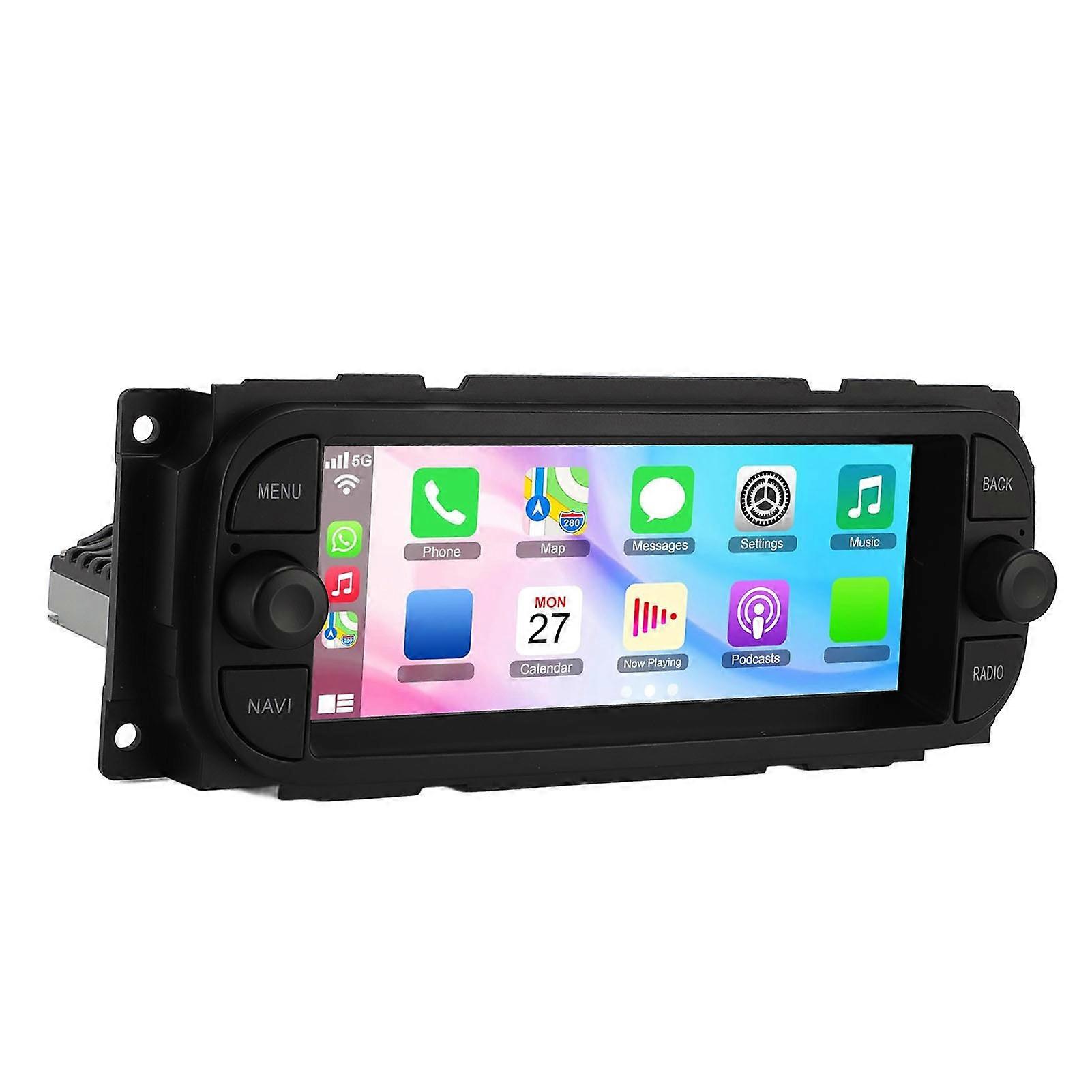 Car Radio with Bluetooth Navigation for CarPlay for Android Auto 2GB 32GB 6.86 Inch IPS Touch Screen Stereo Radio for Grand Cherokee 1999 to 2004 