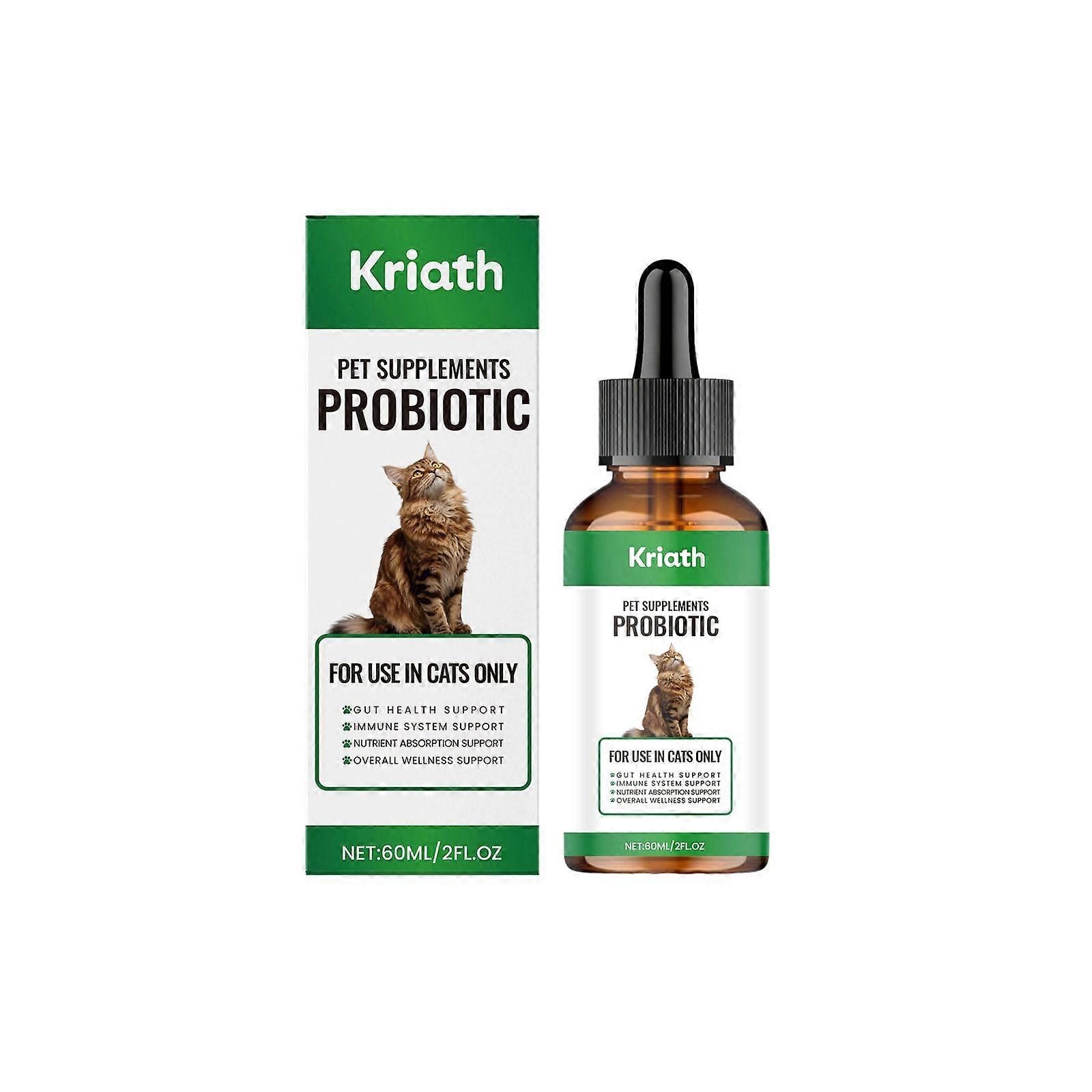 Kriath Cat Probiotics Drops Daily Care Intestinal Tract Smooth Improvement Stool Soft Easy To Feed Easy To Absorb