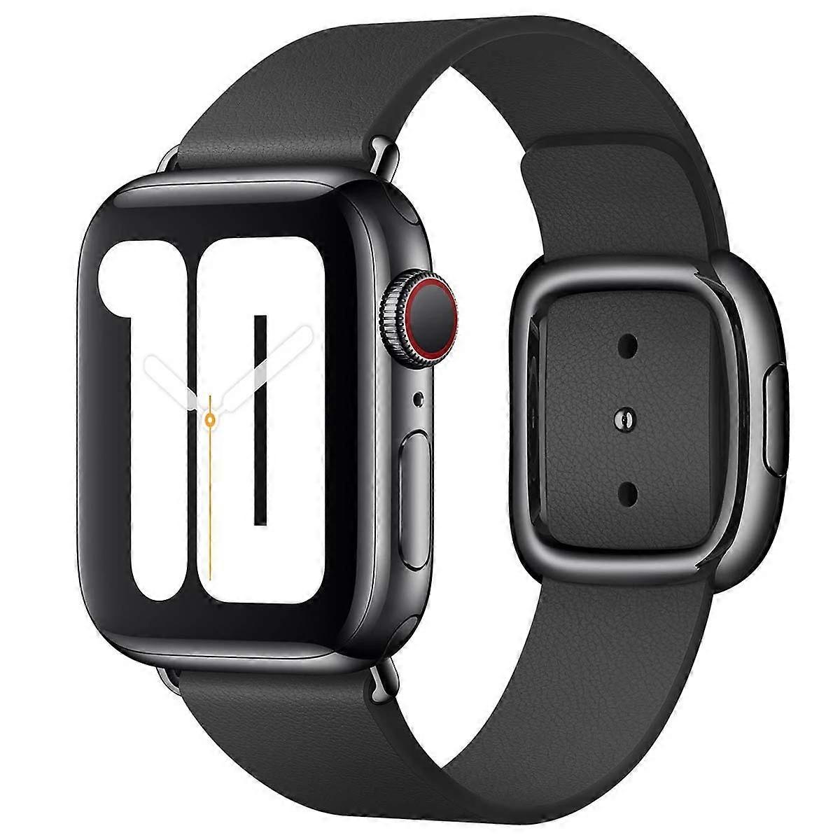 Rem til Apple Watch 38mm i ægte læder, sort