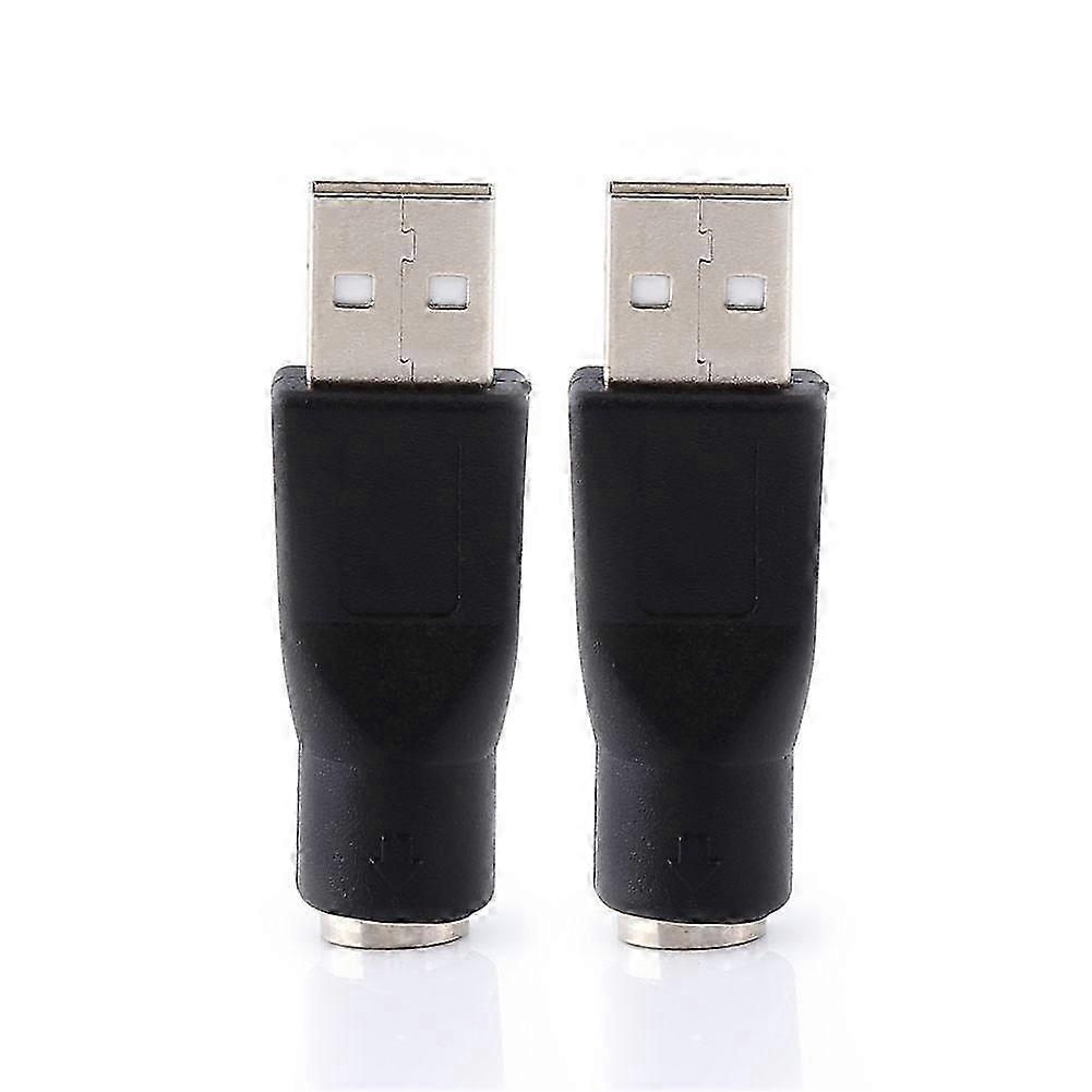 2pcs USB 2.0 A Male To PS/2 Female Adapters Converter Connector For PC Computer Keyboard Mouse