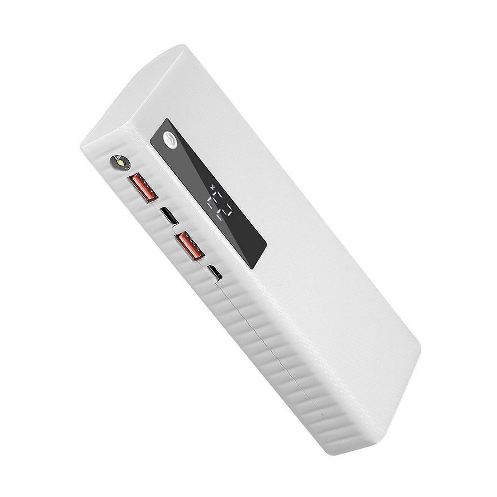 Removable Battery Case Battery Holder Rechargeable Batteries Storage Box Detachable Mobile Power Module ABS Texture  White