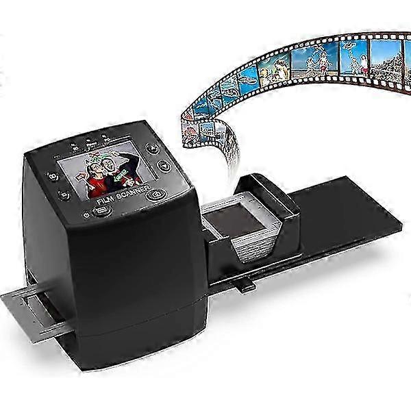 135 Film Negative Scanner High Resolution Slide Viewer, Convert 35mm Film & Slide to Digital JPEG Save to SD Card, with Slide Mounts Feeder No Com