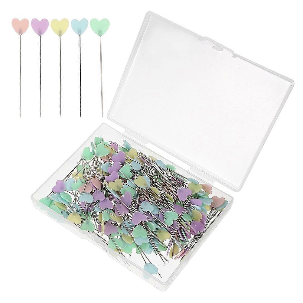 400Pcs Heartshaped Quilting Pins with Storage Box for Fabric Sewing Projects