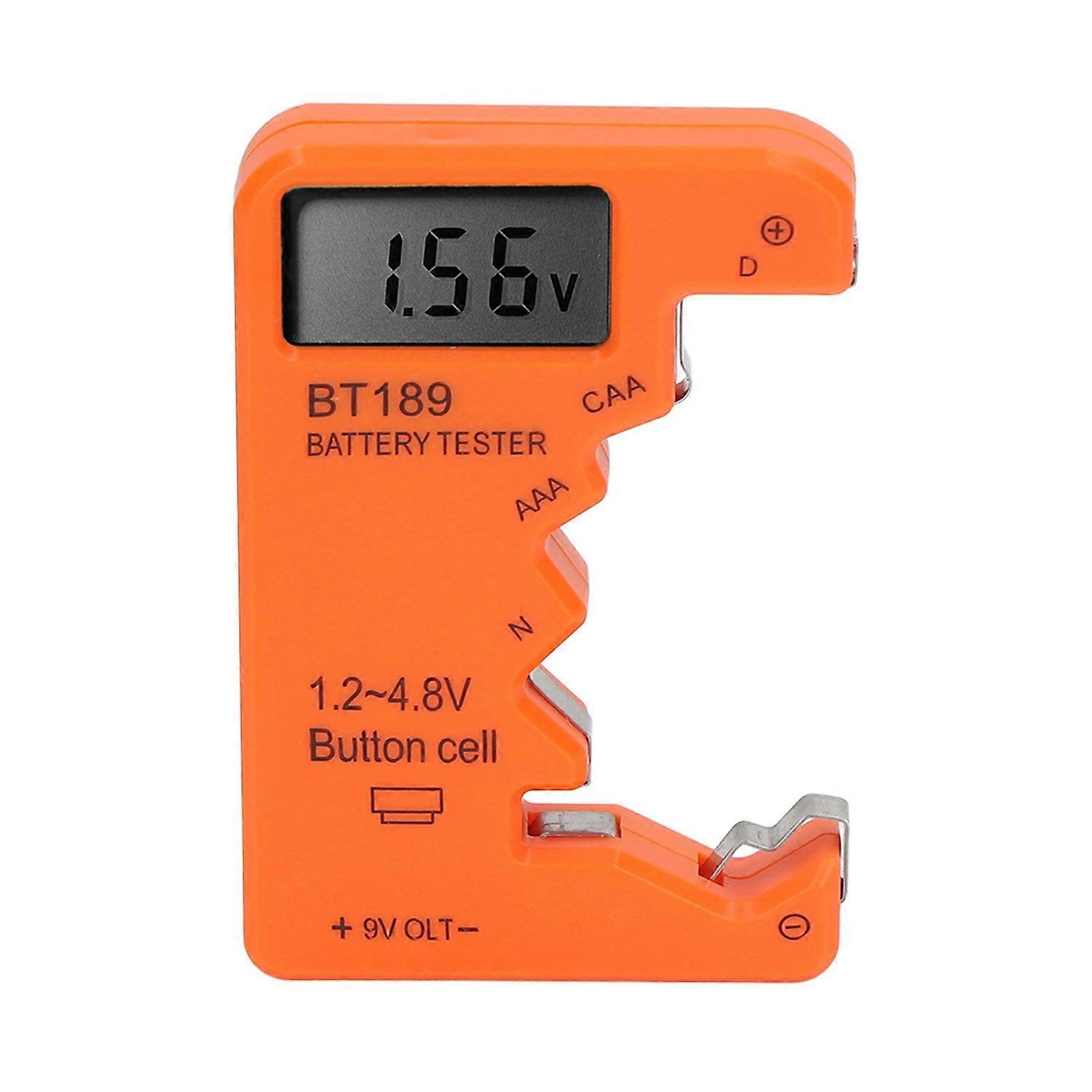 Battery Checker Capacity Tester Meter Digital Display Tool for AA AAA 6F22 9V 1.5V Orange