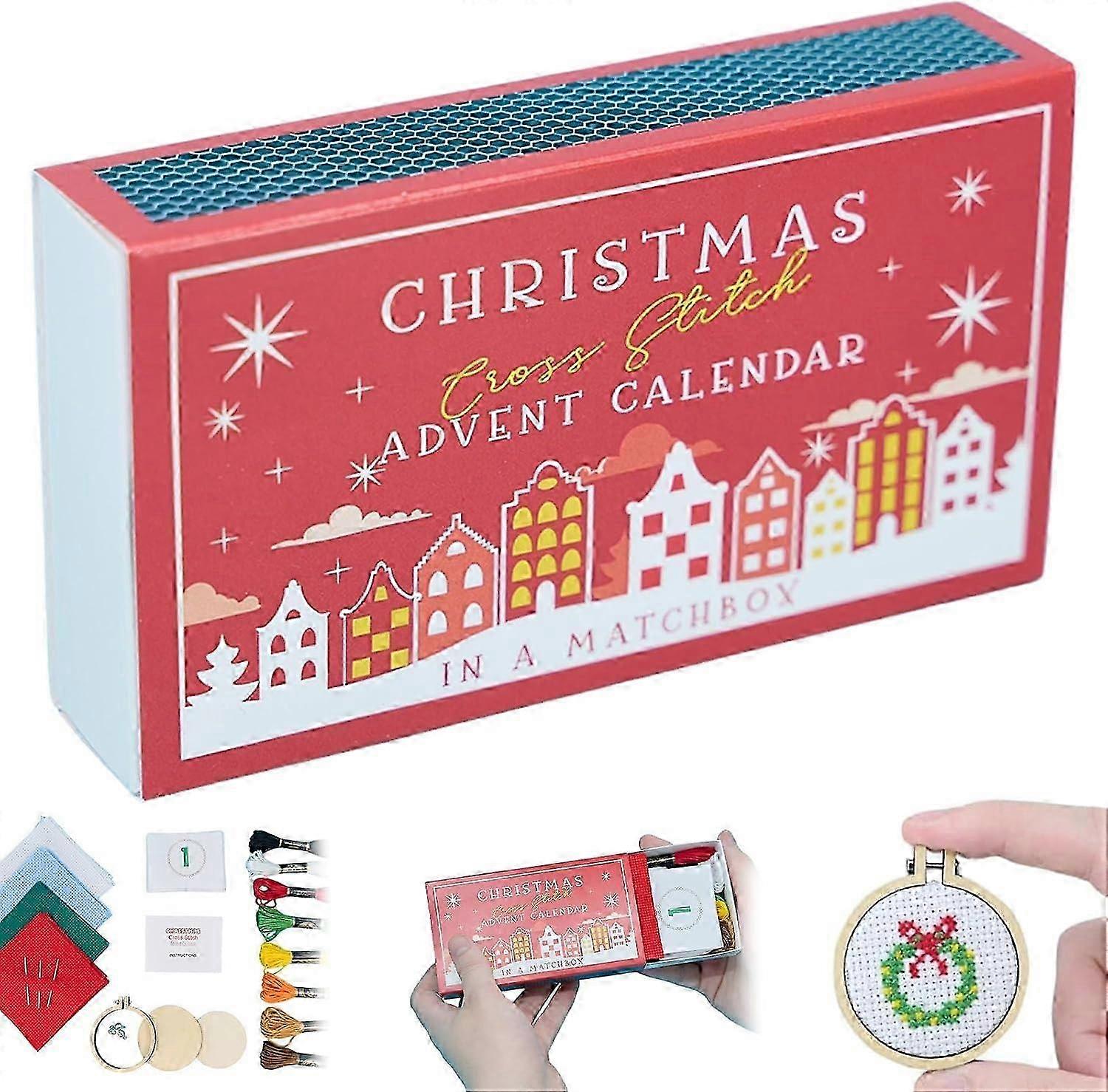 Cross Stitch Patterns for Christmas Advent Calendar Embroidery Kit