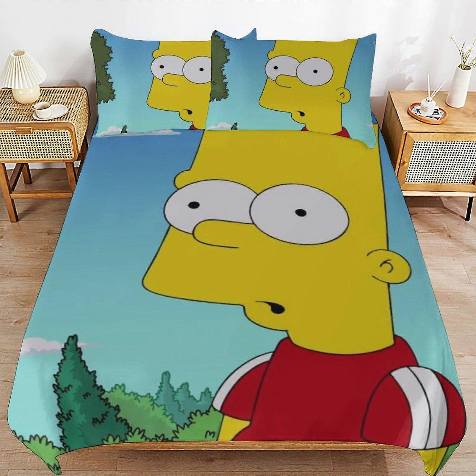 w188 Simpsons  La pelcula Luxurious Soft Feel Durable Weave Structure for Cozy Sleep Duvet Cover Sets with Zipper Access i188