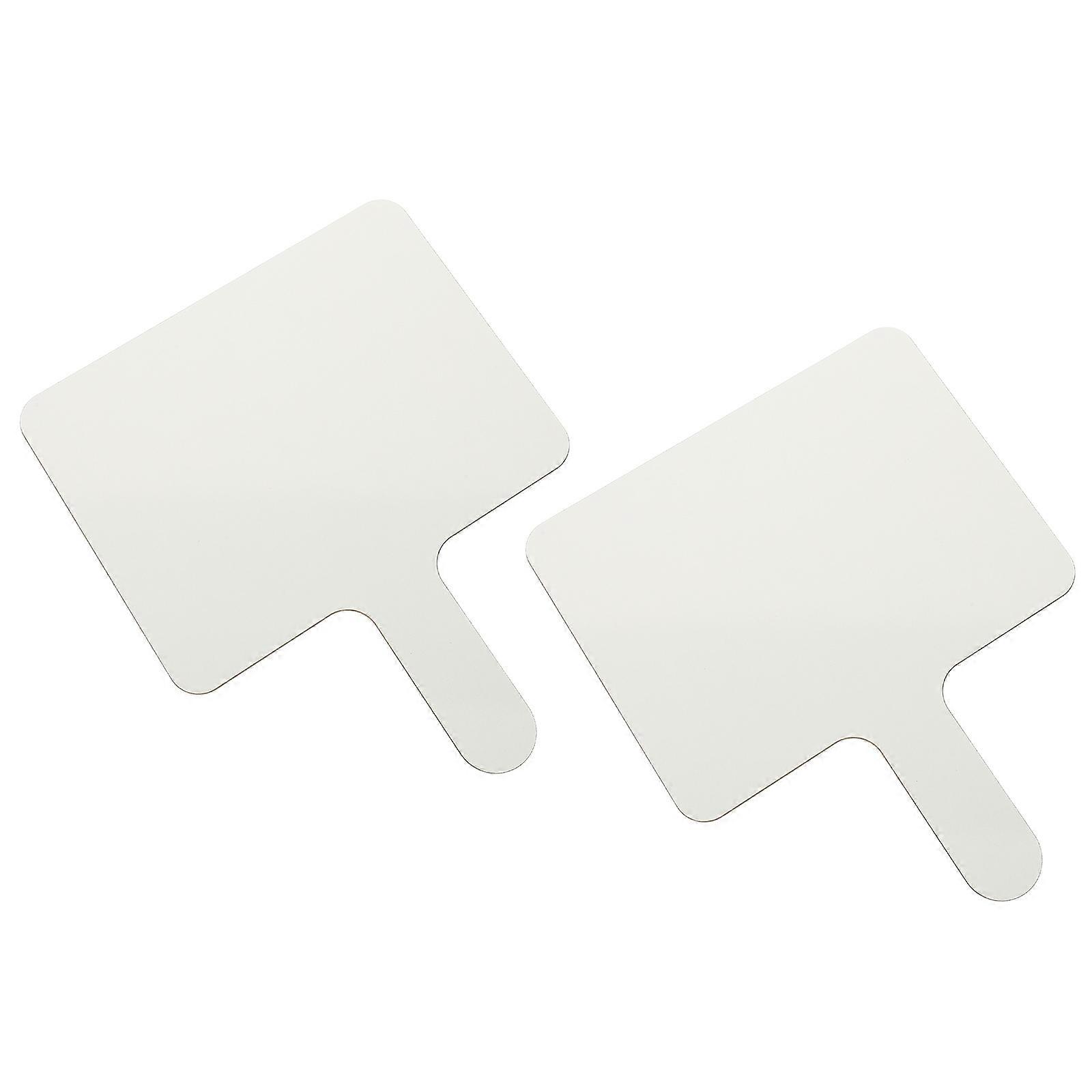 2pcs Erasable Double-sided Writing Boards Handheld Game Interactive Boards (White)