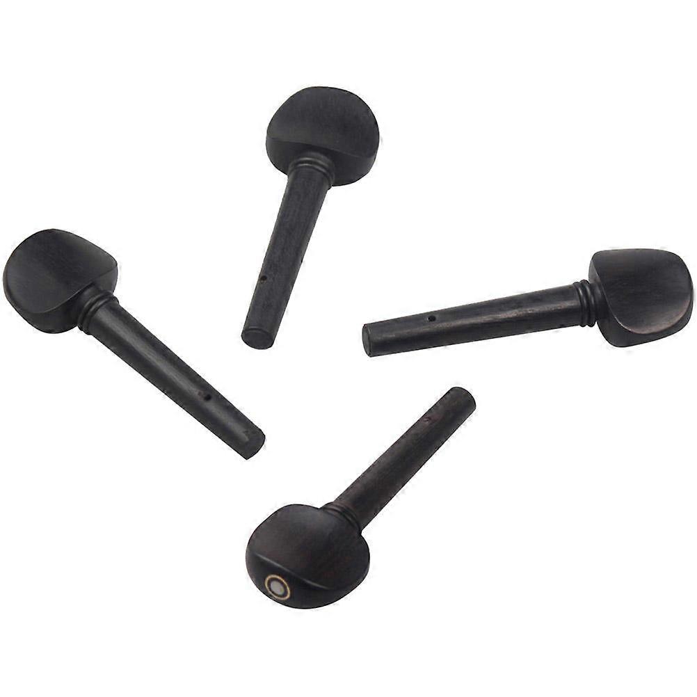 Replacement Violin Pegs Ebony Wood Material Durable Practical For Fiddler 5.5x2x0.6cm 4Set