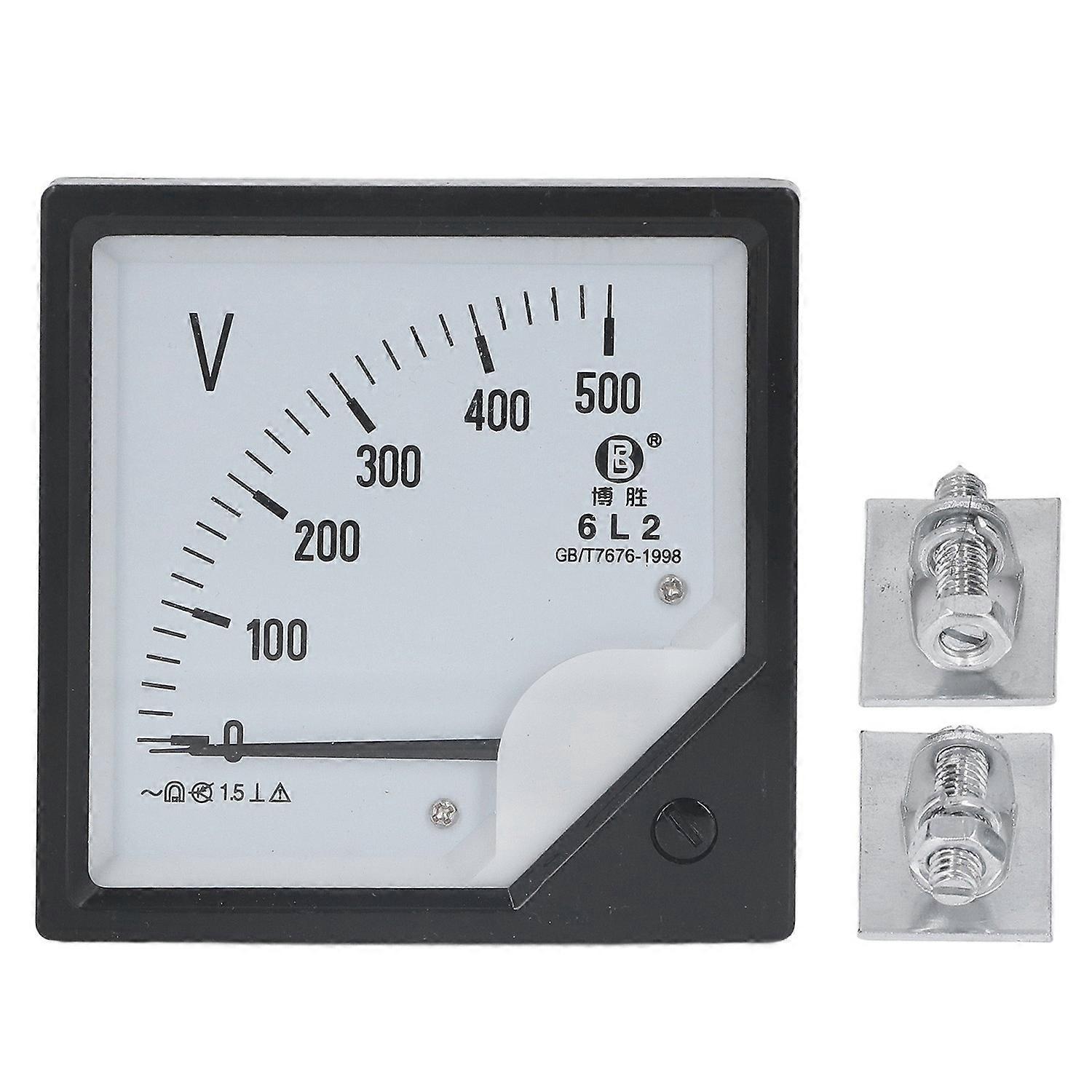 Analog Voltmeter AC 0‑500V Pointer Volt Meter Panel Needle Voltage Gauge for Equipment