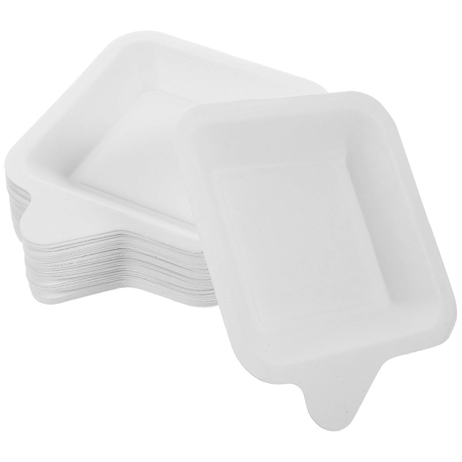 Paper Dessert Elegant Practical Serving Platters Square Shape Biodegradable 100Pcs