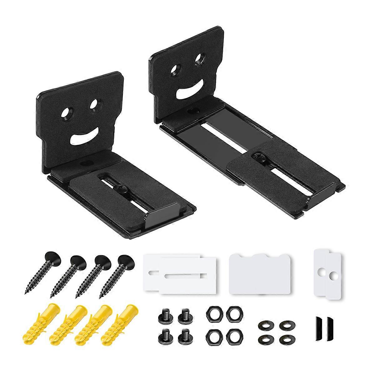 2pcs Speaker Wall Mount Floating Rack for Home Theater,Extendable Arm Floating Hangers for Soundbar Speaker A