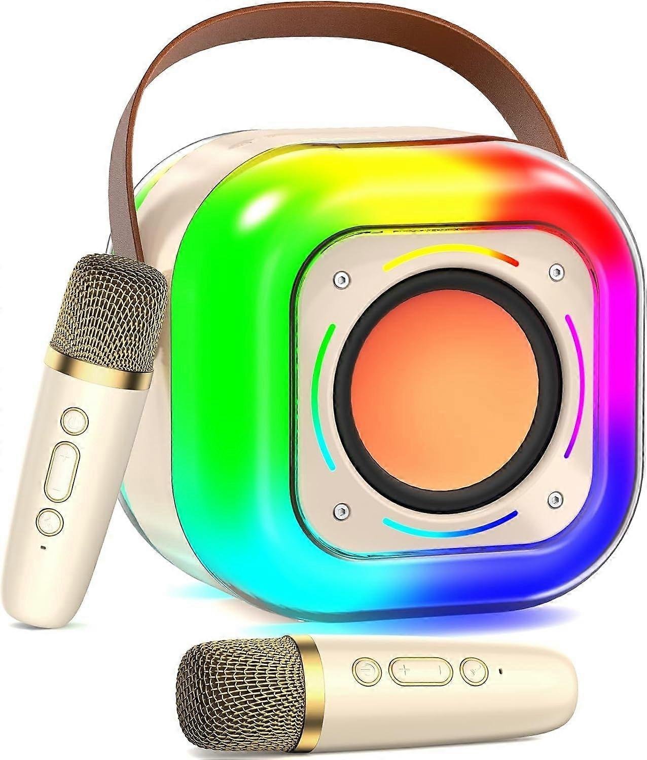 Karaoke Machine for Adults Kids: Portable PA System with 2 Wireless Microphones, Karaoke Speaker